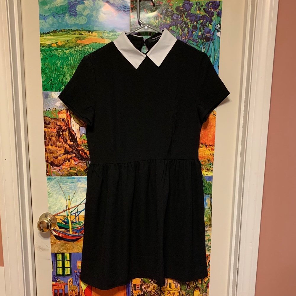 Romwe A-line Wednesday Addams dress NWT